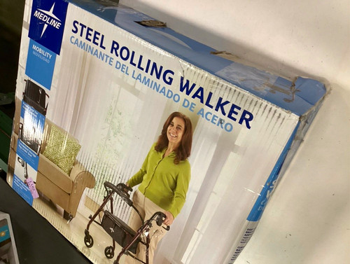 Medline steel wheel rollator - medline, 4-wheel