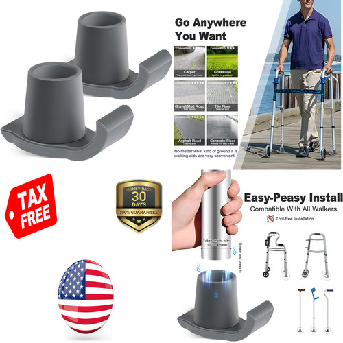 Walker ski glides - for, folding