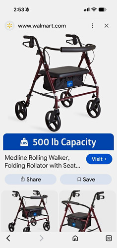 Medline foldable wheel - foldable, 4-wheel