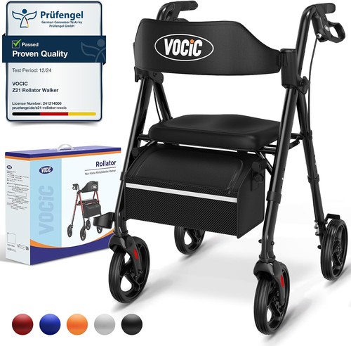Rollator walker with - with, seat