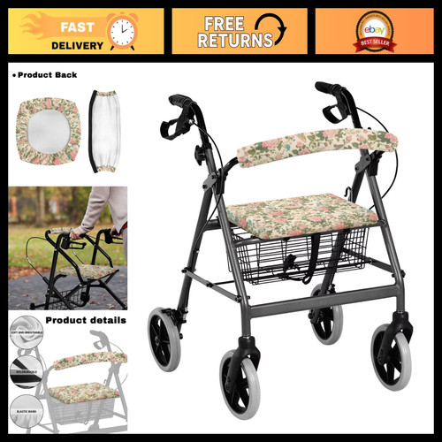 Vintage pink rose rollator - vintage,