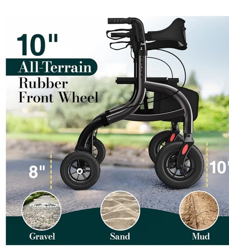 Foldable rollator walker with - foldable,