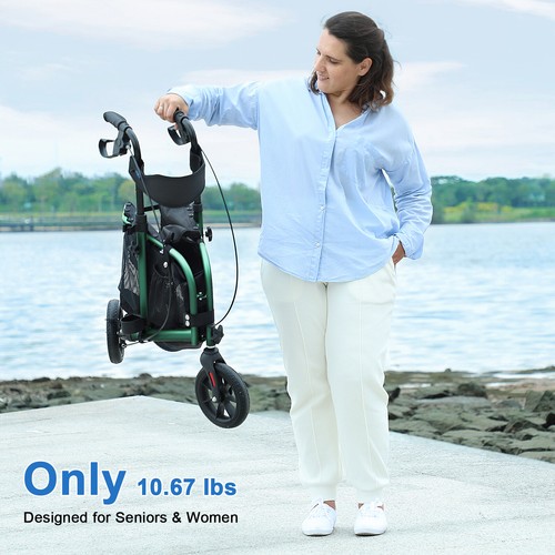 Wheel rolling walker - 3-wheel,