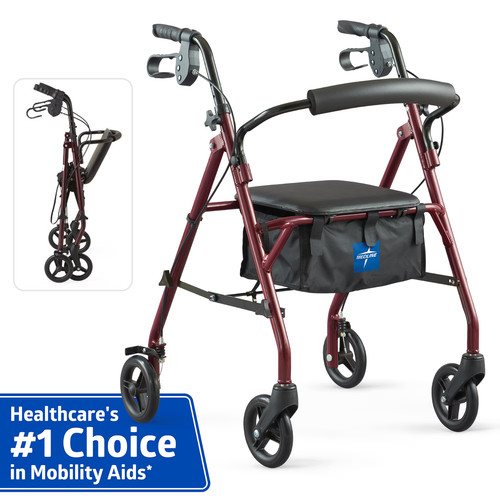 Medline steel rollator walker - medline,
