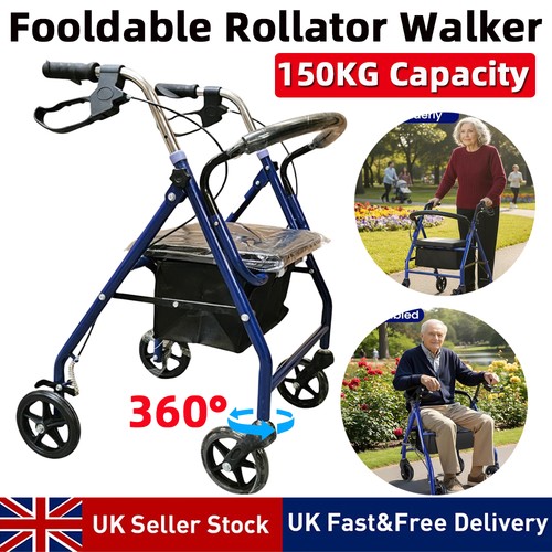 Lightweight foldable rollator - foldable,