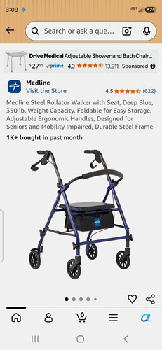 Medline steel rollator - medline,