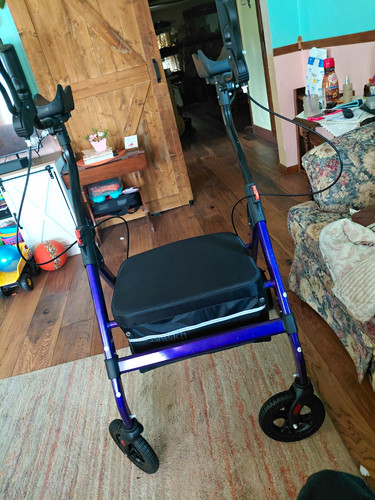 Purple black wheel rollator - purple/black,