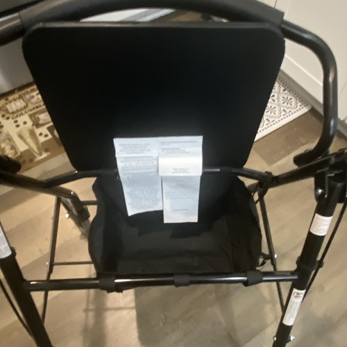 Black metal wheel rollator - 4-wheel,