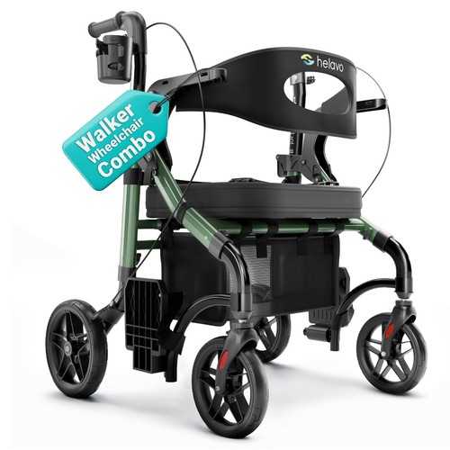 Helavo rollator walker - 2-in-1,