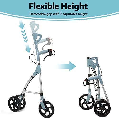 Wheel rollator walker with - wheel,