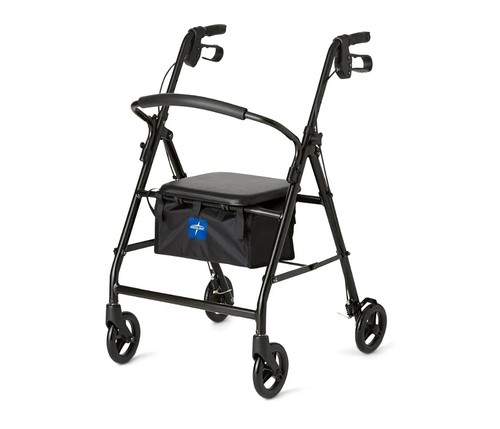 Steel rollator rolling walker - steel,