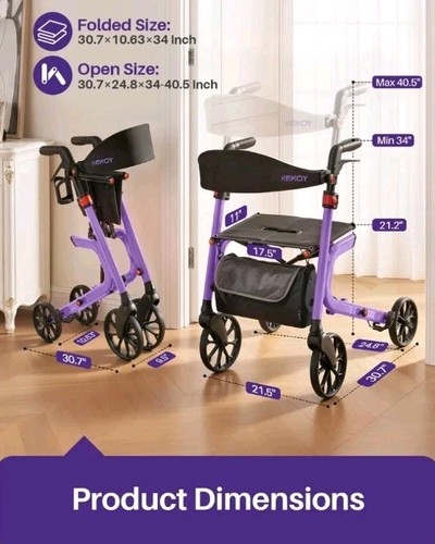 Kekoy rollator walker seat - rollator,