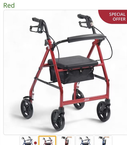 Drive red wheel rollator - drive, 4-wheel