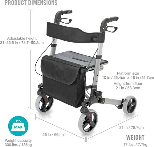 Healthsmart walker rollator - walker,
