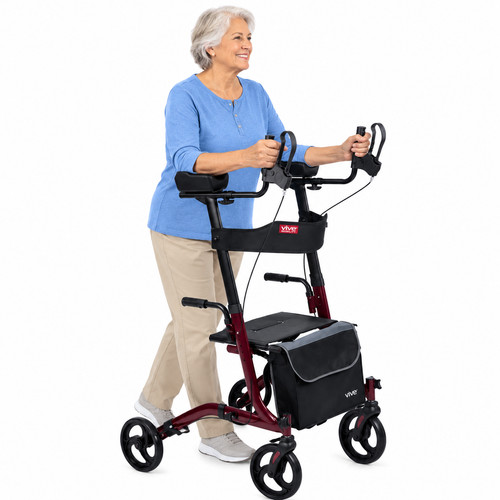 Upright walker rollator with - walker,