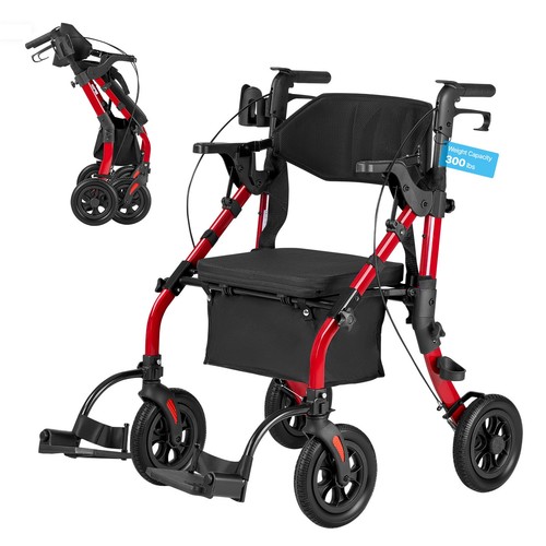 Rollator walker - 2-in-1,