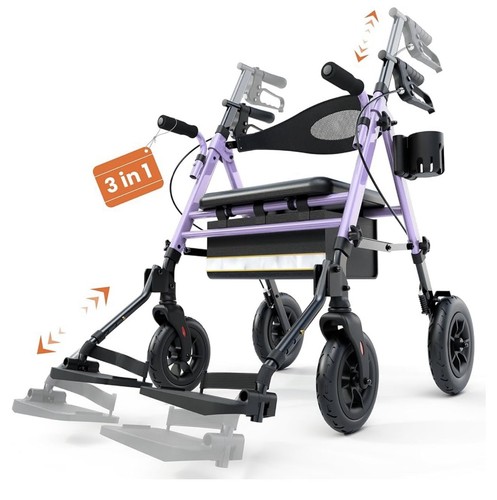 Folding rollator - folding, in