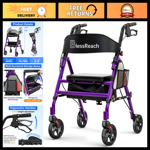 Lightweight foldable rollator - lightweight,