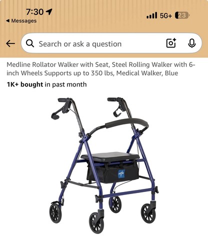 Blue roller walker - blue,